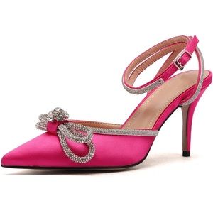 Rhinestone Bow Heels